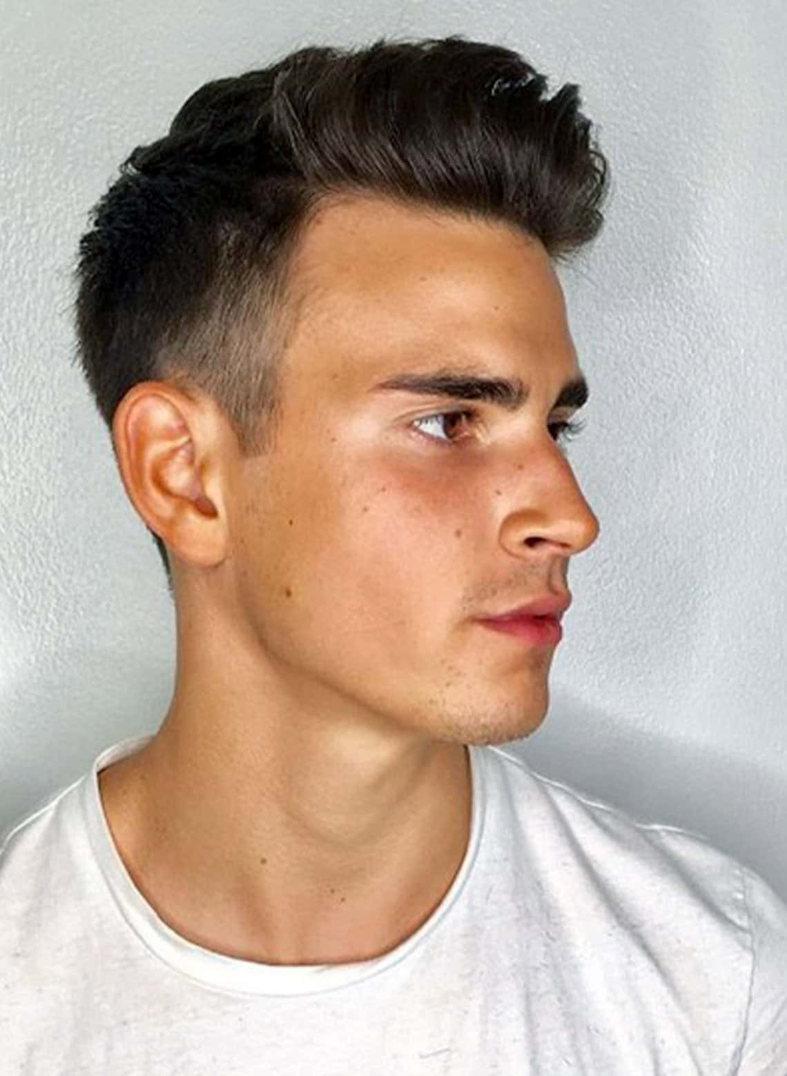 Brushed up quiff haircut
