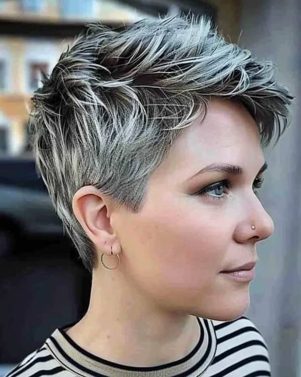 Feathered pixie with soft layers