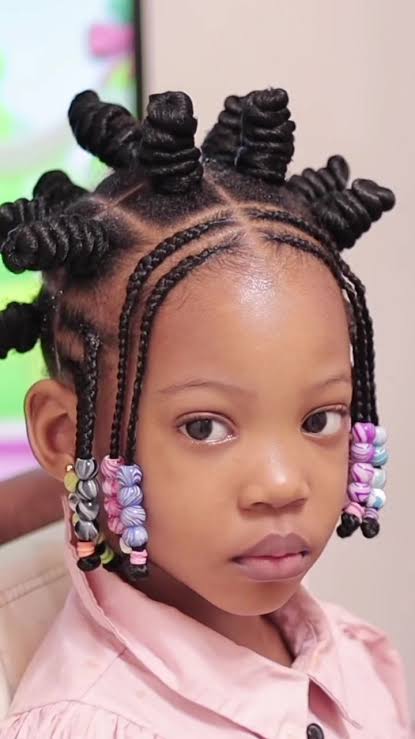 Bantu Knots for school girls