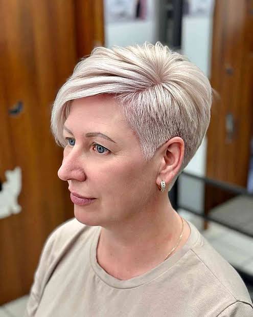 Sleek Pixie with Deep Side Part